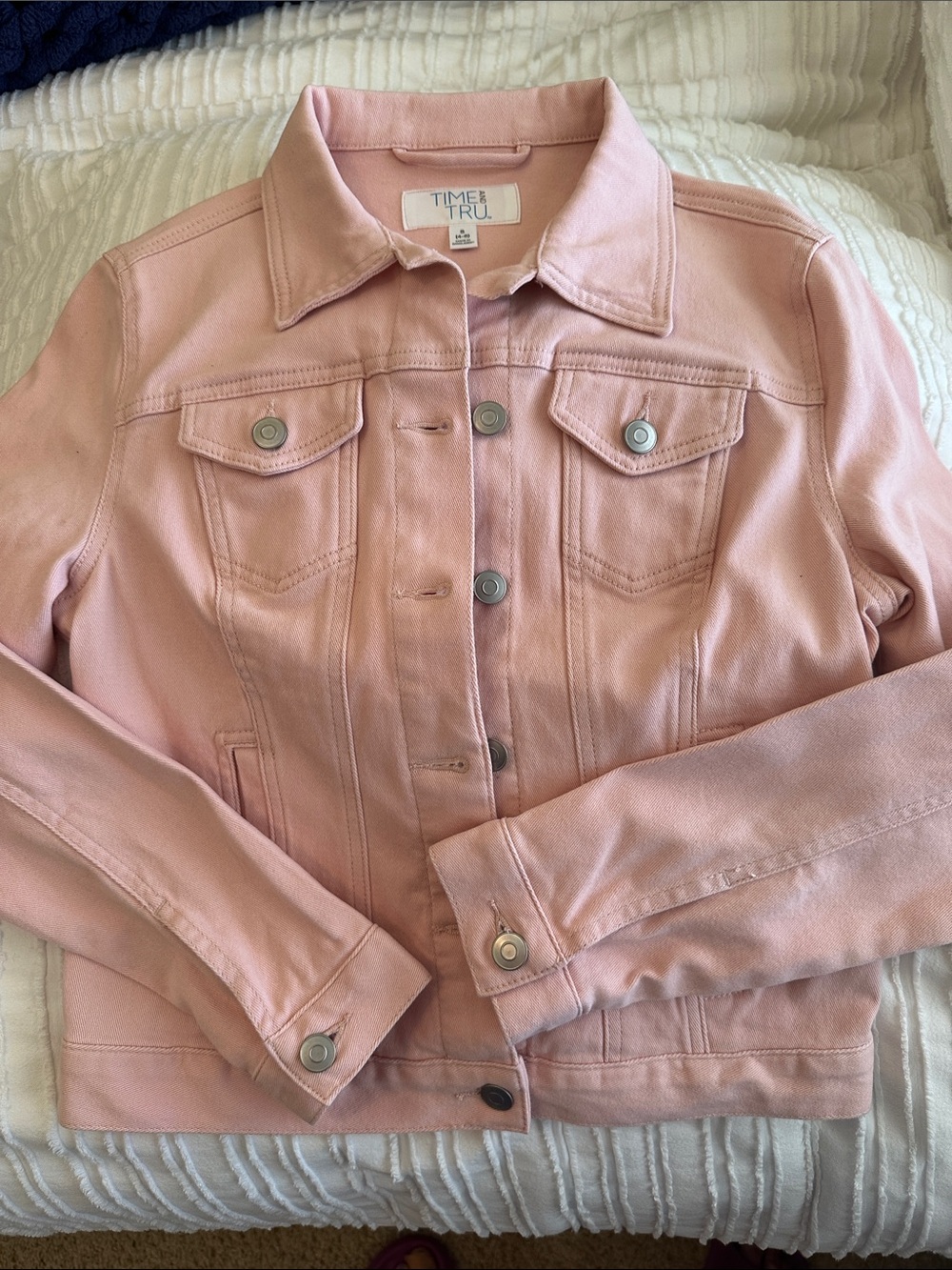 Time and Tru Light Pink Denim Jacket